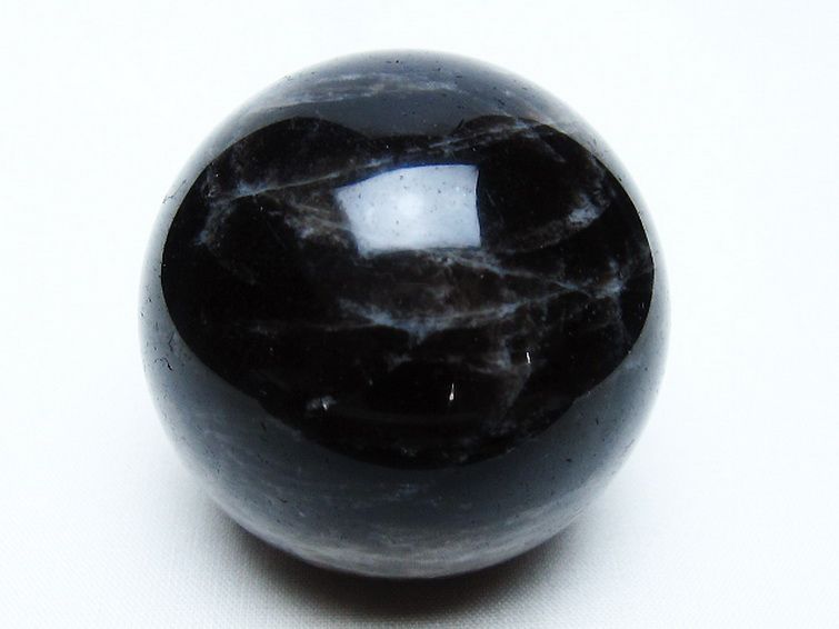 モリオン 純天然 黒水晶 丸玉 54mm [t643-5227] 1枚目