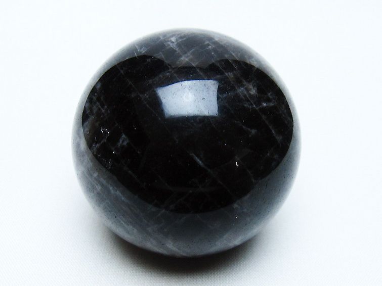モリオン 純天然 黒水晶 丸玉 53mm [t643-5231] 1枚目