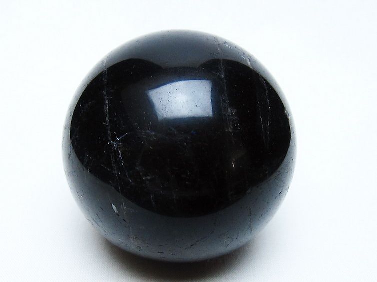 モリオン 純天然 黒水晶 丸玉 65mm [t643-5240] 1枚目