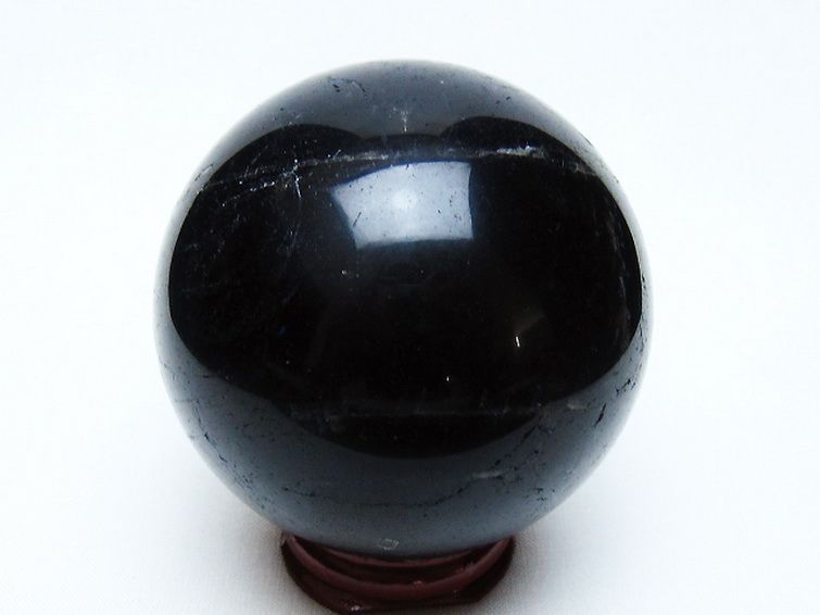 モリオン 純天然 黒水晶 丸玉 65mm [t643-5240] 3枚目