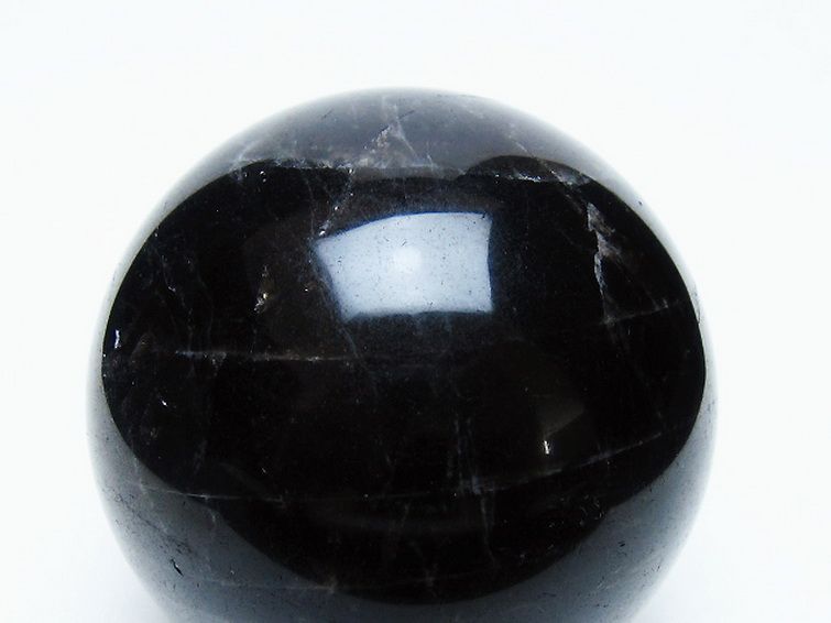 モリオン 純天然 黒水晶 丸玉 70mm [t643-5248] 2枚目