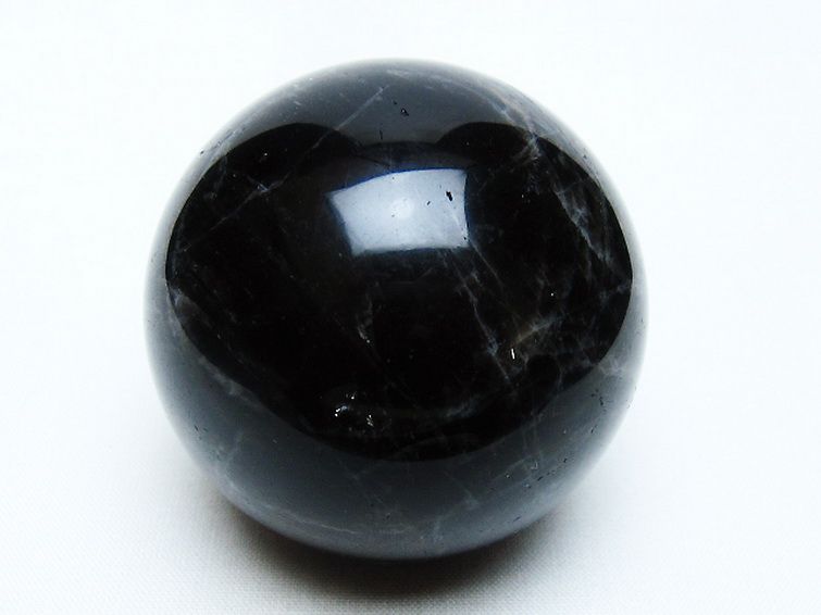 モリオン 純天然 黒水晶 丸玉 56mm [t643-5262] 1枚目