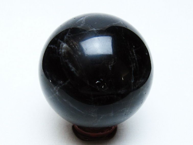 モリオン 純天然 黒水晶 丸玉 56mm [t643-5262] 3枚目