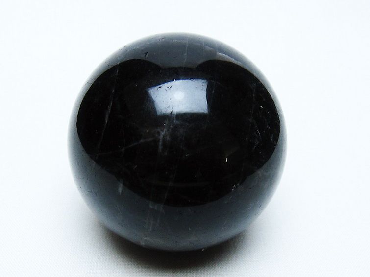 モリオン 純天然 黒水晶 丸玉 55mm [t643-5263] 1枚目