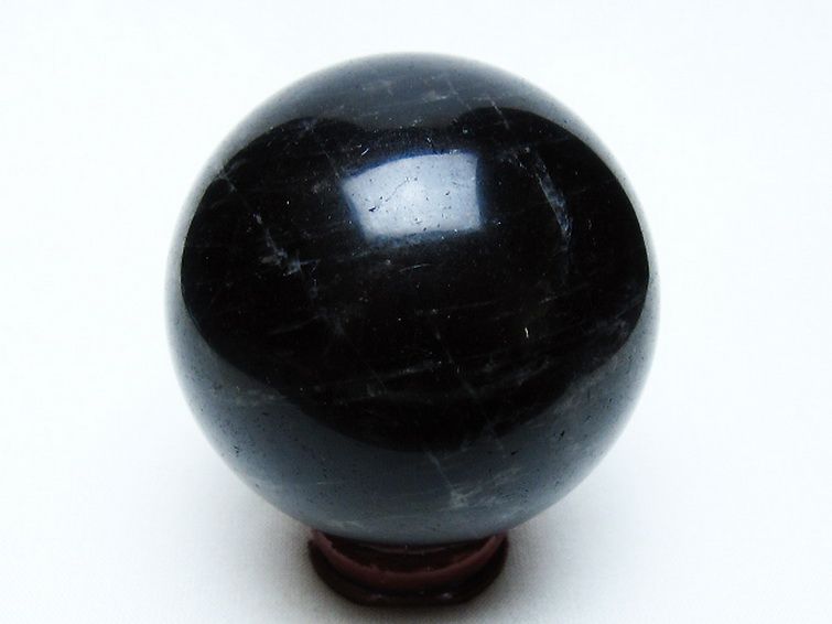 モリオン 純天然 黒水晶 丸玉 55mm [t643-5264] 3枚目