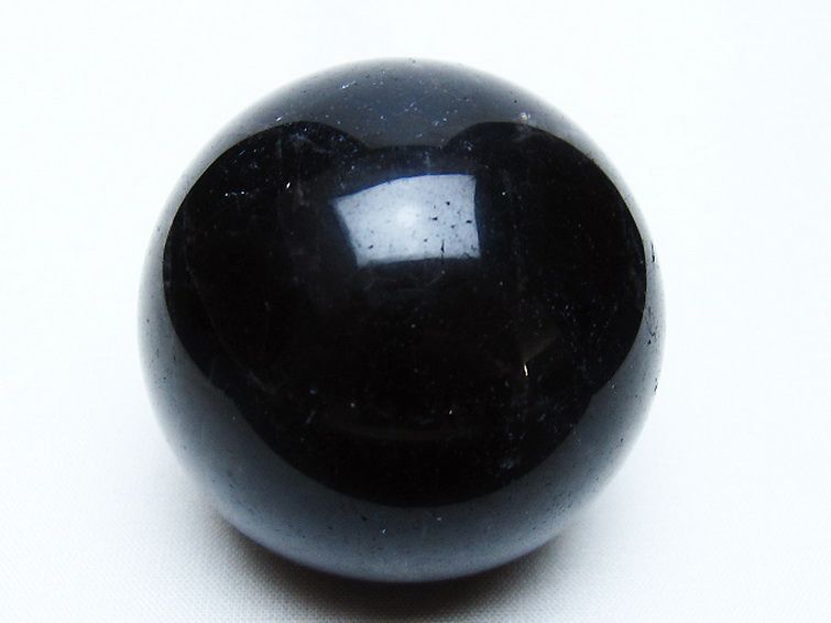 モリオン 純天然 黒水晶 丸玉 54mm [t643-5267] 1枚目