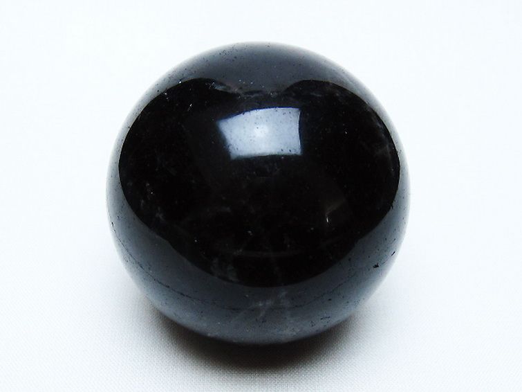 モリオン 純天然 黒水晶 丸玉 54mm [t643-5268] 1枚目