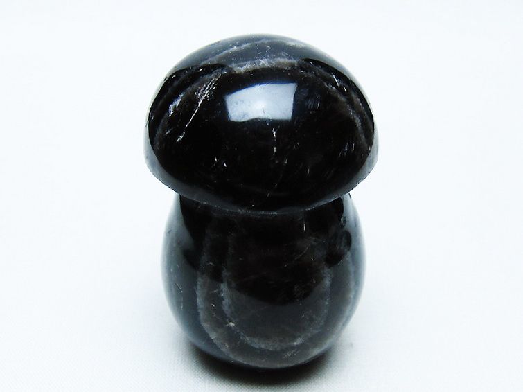 モリオン 純天然 黒水晶 きのこ 置物[T653-4101] 3枚目