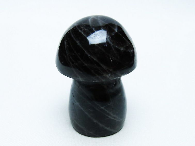 モリオン 純天然 黒水晶 きのこ 置物[T653-4124] 3枚目