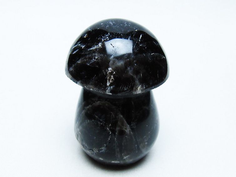 モリオン 純天然 黒水晶 きのこ 置物[T653-4129] 3枚目