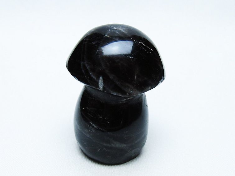 モリオン 純天然 黒水晶 きのこ 置物[T653-4145] 3枚目