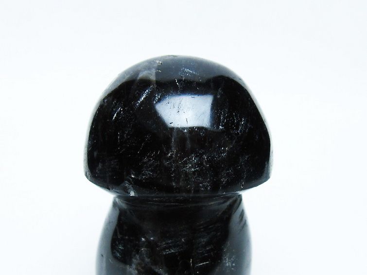 モリオン 純天然 黒水晶 きのこ 置物[T653-4164] 2枚目
