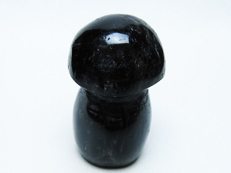 モリオン 純天然 黒水晶 きのこ 置物[T653-4164] 3枚目