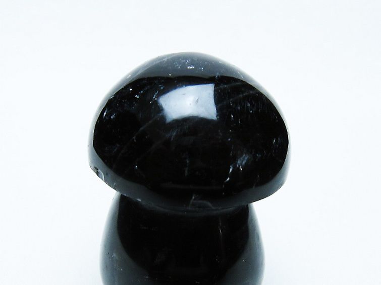 モリオン 純天然 黒水晶 きのこ 置物[T653-4187] 2枚目