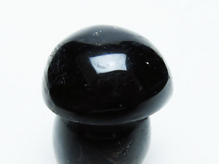 モリオン 純天然 黒水晶 きのこ 置物[T653-4217] 2枚目