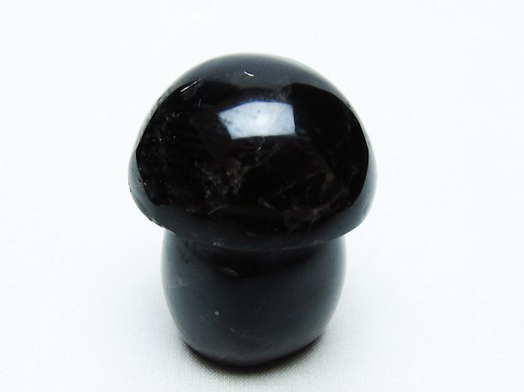 モリオン 純天然 黒水晶 きのこ 置物[T653-4217] 3枚目