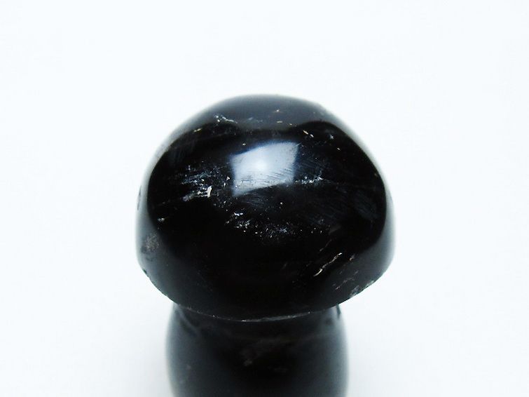 モリオン 純天然 黒水晶 きのこ 置物[T653-4223] 2枚目