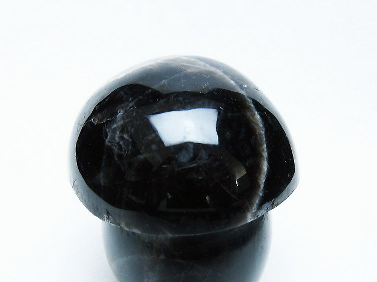 モリオン 純天然 黒水晶 きのこ 置物[T653-4271] 2枚目