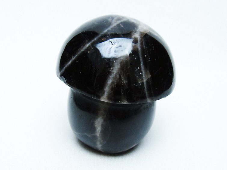 モリオン 純天然 黒水晶 きのこ 置物[T653-4271] 3枚目