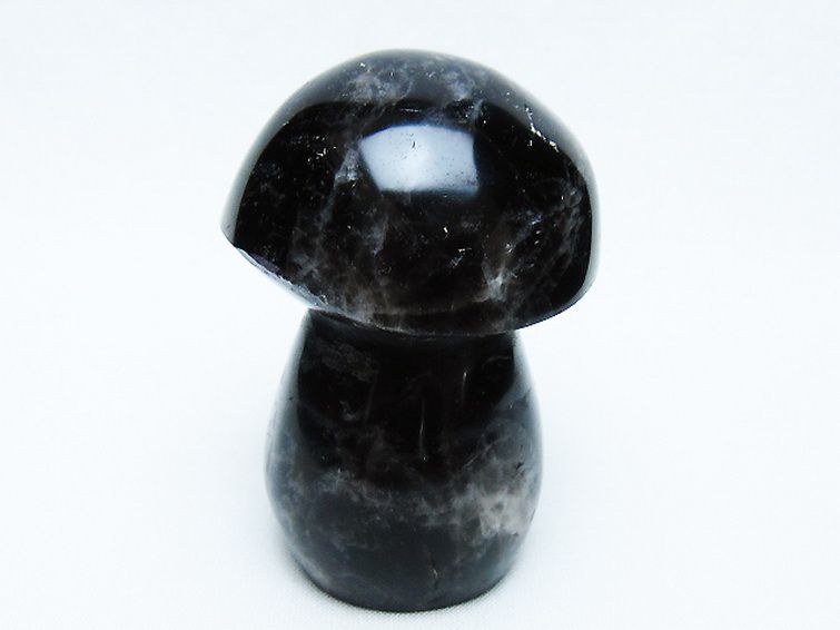 モリオン 純天然 黒水晶 きのこ 置物[T653-4277] 3枚目