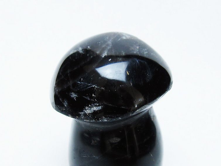 モリオン 純天然 黒水晶 きのこ 置物[T653-4297] 2枚目