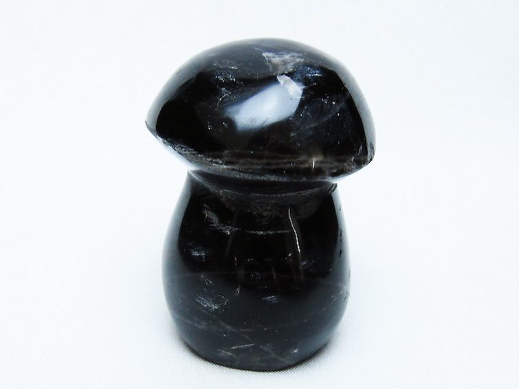 モリオン 純天然 黒水晶 きのこ 置物[T653-4297] 3枚目