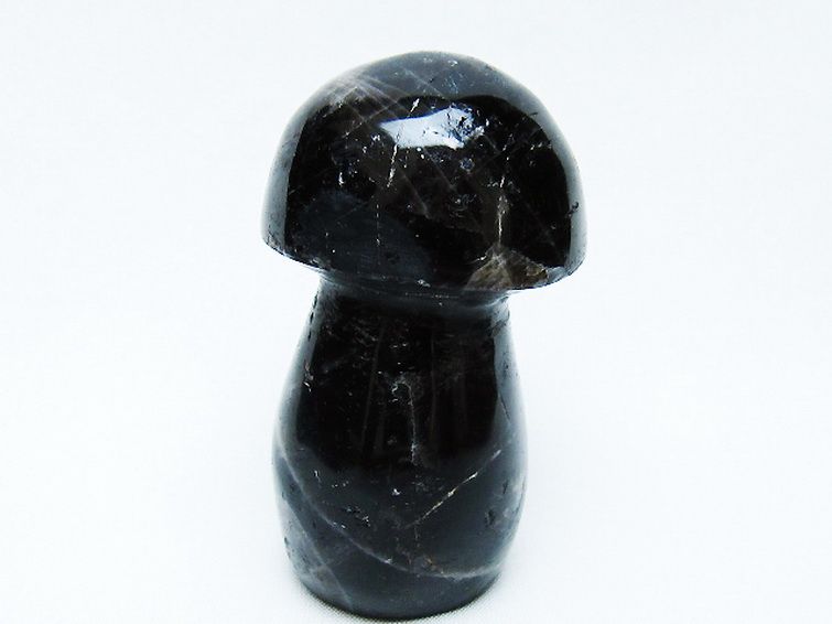 モリオン 純天然 黒水晶 きのこ 置物[T653-4306] 3枚目