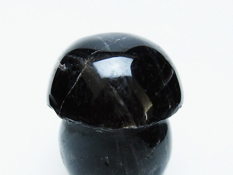 モリオン 純天然 黒水晶 きのこ 置物[T653-4324] 2枚目