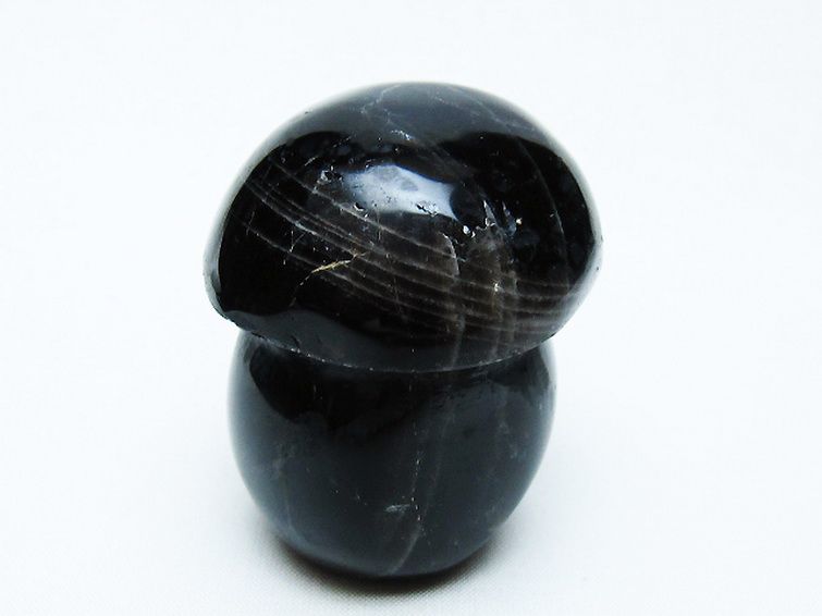 モリオン 純天然 黒水晶 きのこ 置物[T653-4324] 3枚目