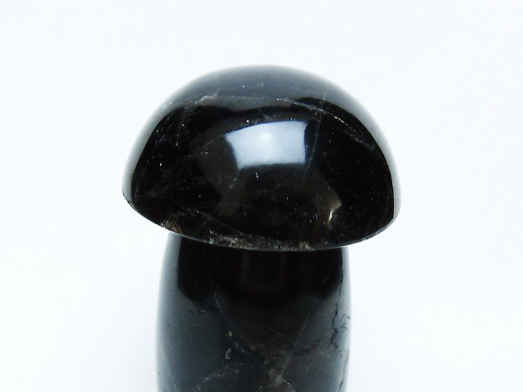 モリオン 純天然 黒水晶 きのこ 置物[T653-4334] 2枚目