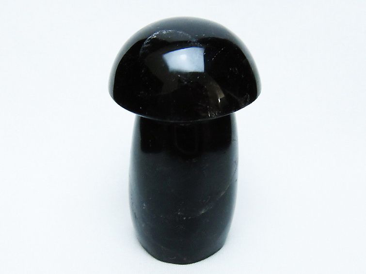 モリオン 純天然 黒水晶 きのこ 置物[T653-4334] 3枚目