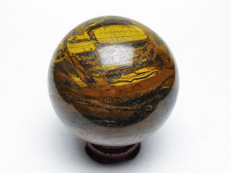 アイアンタイガーアイ丸玉 53mm [t671-6147] 3枚目