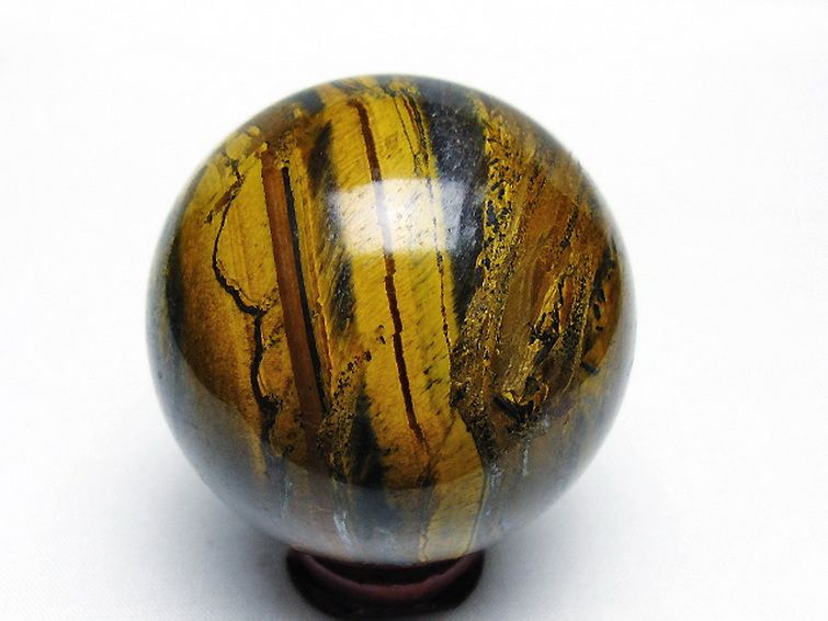 アイアンタイガーアイ丸玉 55mm [t671-6185] 3枚目