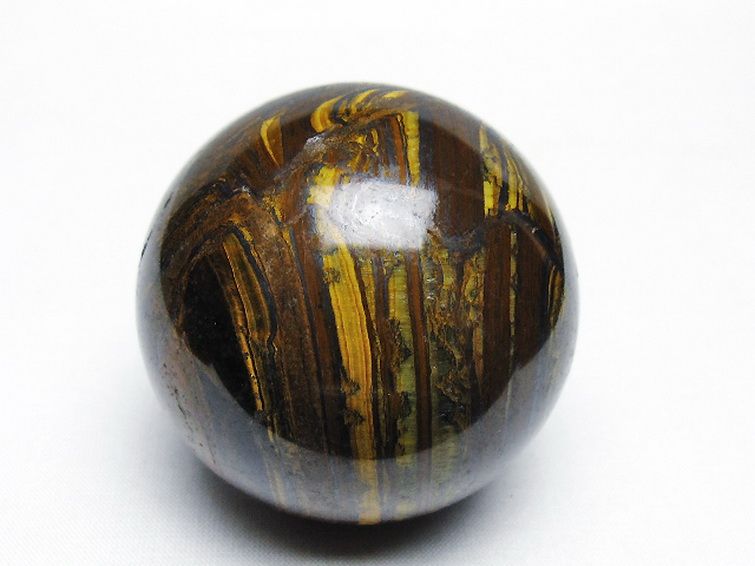 アイアンタイガーアイ丸玉 60mm [t671-6204] 1枚目