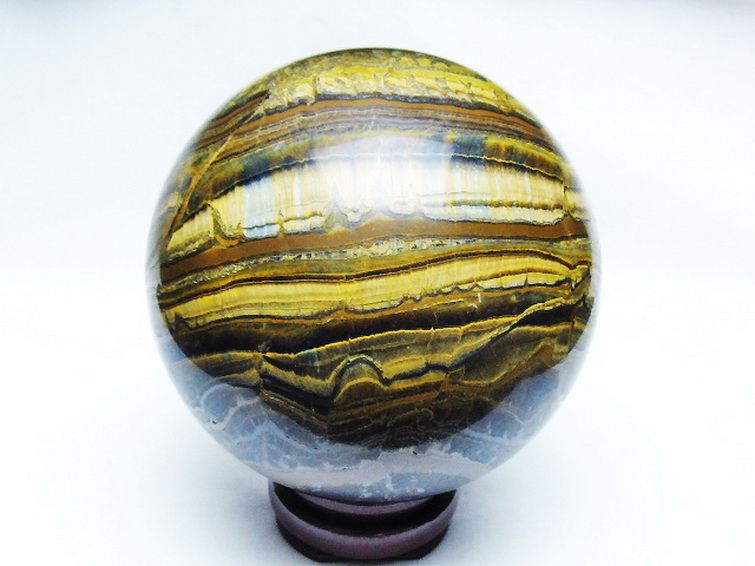 2.3Kgアイアンタイガーアイ丸玉 120mm [T671-6357] 3枚目