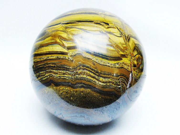 2.4Kgアイアンタイガーアイ丸玉 117mm [T671-6367] 1枚目