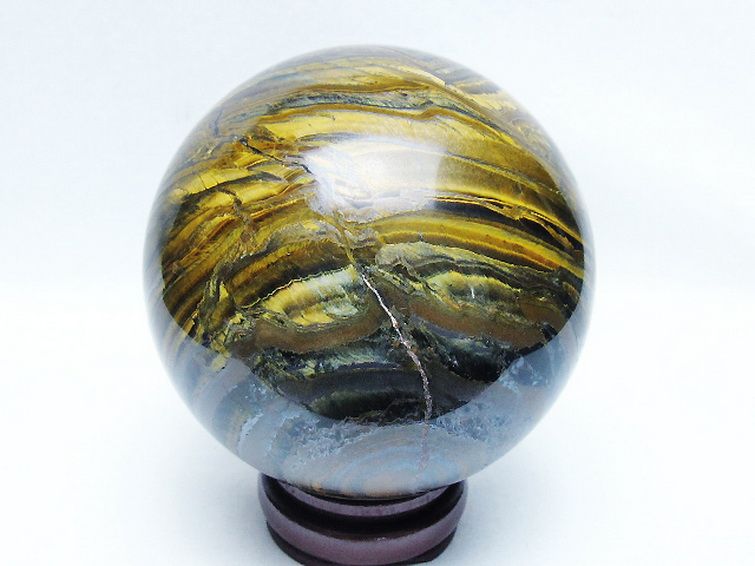 1.7Kgアイアンタイガーアイ丸玉 105mm [T671-6374] 3枚目