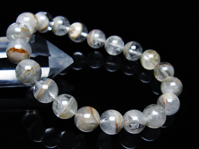 ガーデン水晶ファントムブレスレット 10mm [T676-1941] 1枚目