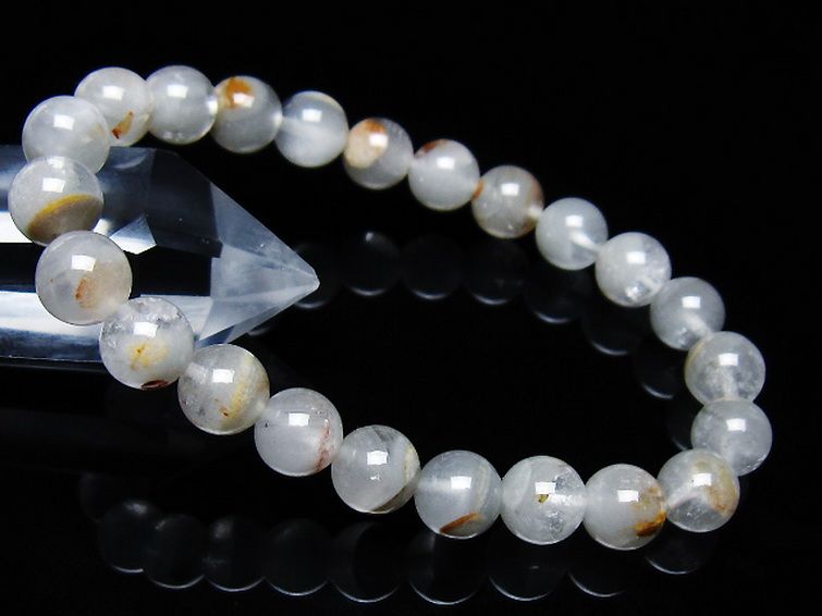 ガーデン水晶ファントムブレスレット 8mm [T676-1949] 1枚目