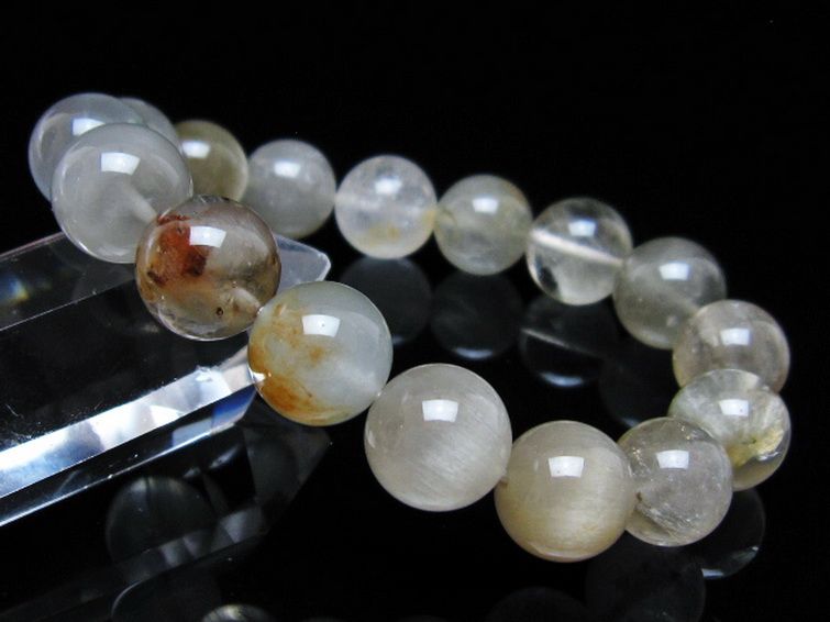 キャッツアイプラチナルチルブレスレット 12mm [t684-3613] 1枚目