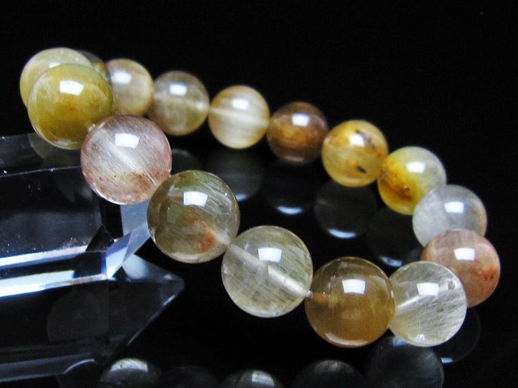 キャッツアイプラチナルチルブレスレット 13mm [t684-3652] 1枚目