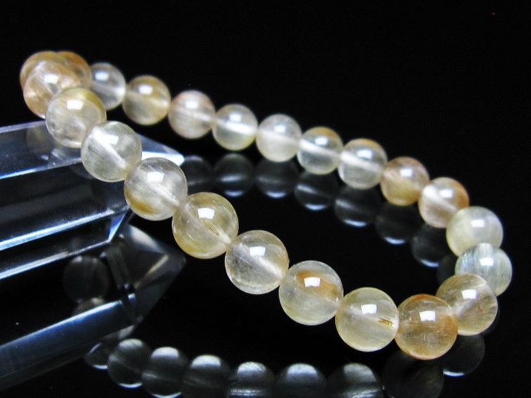 キャッツアイプラチナルチルブレスレット 8mm [t684-3662] 1枚目