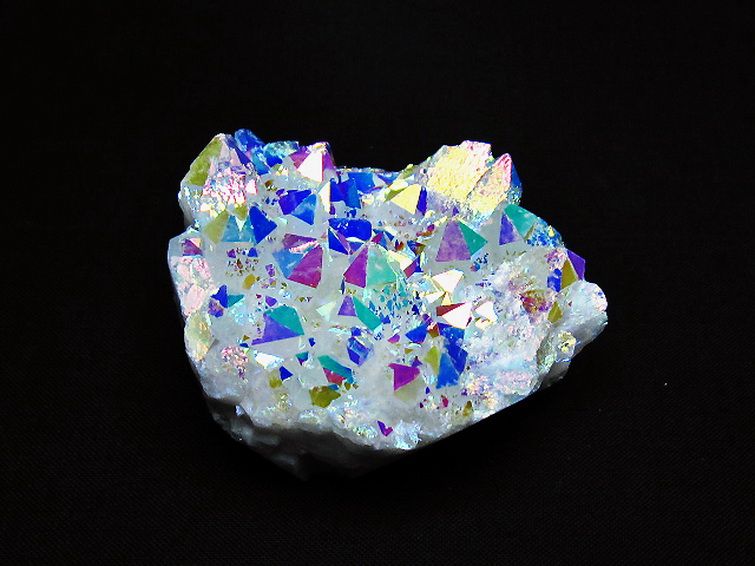 レインボーオーラ水晶クラスター[T693-4767]