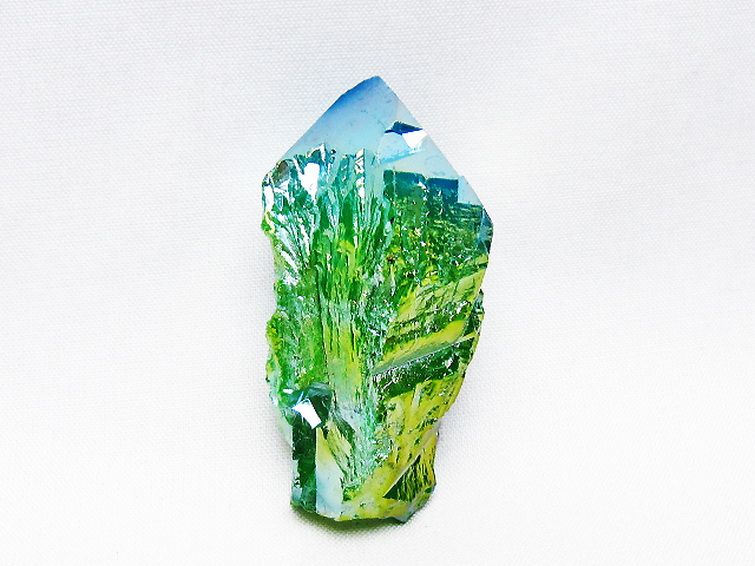 オーラ水晶 オーラクリスタル カテドラルライブラリー 原石 (グリーン)[T693-4905] 1枚目