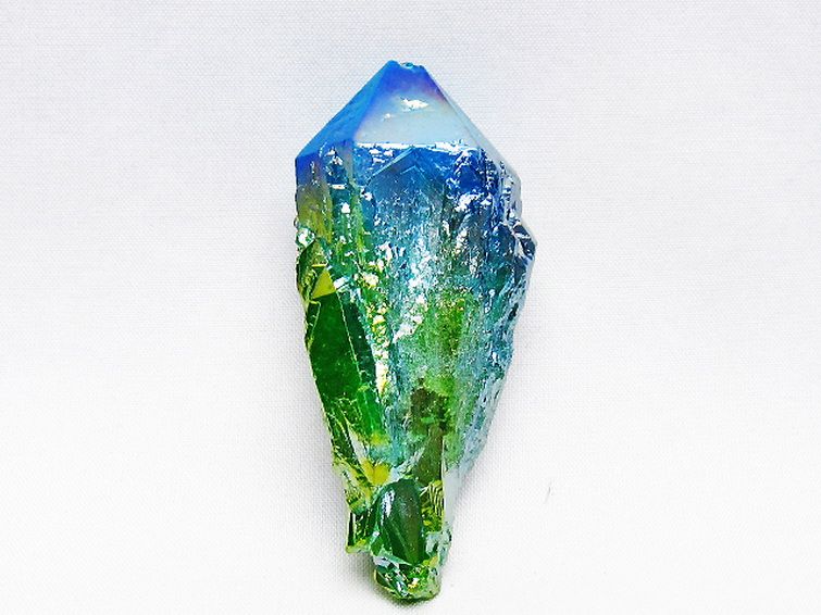 オーラ水晶 オーラクリスタル カテドラルライブラリー 原石 (グリーン)[T693-4941] 1枚目