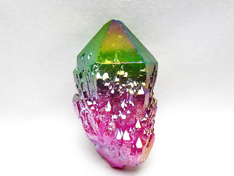 オーラ水晶 オーラクリスタル カテドラルライブラリー 原石(レインボー)[T693-5077] 1枚目