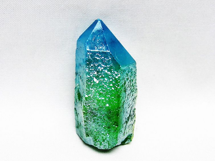 オーラ水晶 オーラクリスタル カテドラルライブラリー 原石 (グリーン)[T693-5280] 1枚目