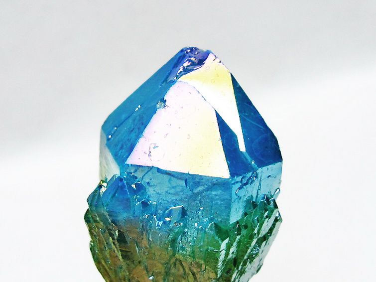 オーラ水晶 オーラクリスタル カテドラルライブラリー 原石 (グリーン)[T693-5285] 3枚目