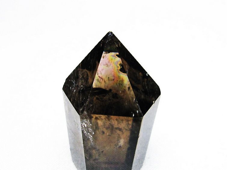 虹入りライトニング水晶ガーデンクォーツ（庭園水晶）六角柱[T705-7265] 3枚目