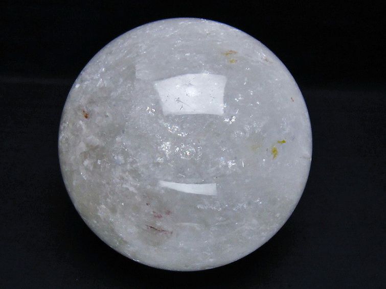 1.7Kg虹入りヒマラヤ水晶丸玉 110mm [T718-3416] 1枚目